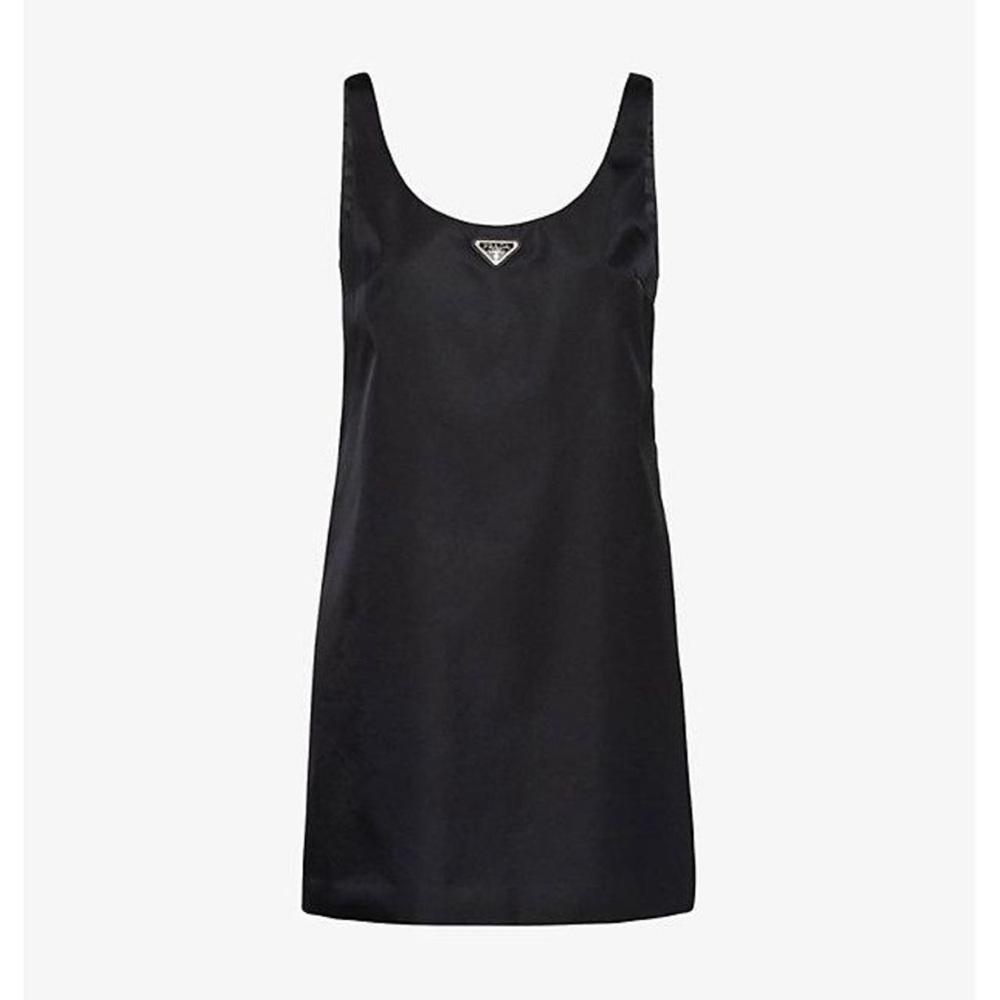 Prada Black re-nylon scoop back mini dress